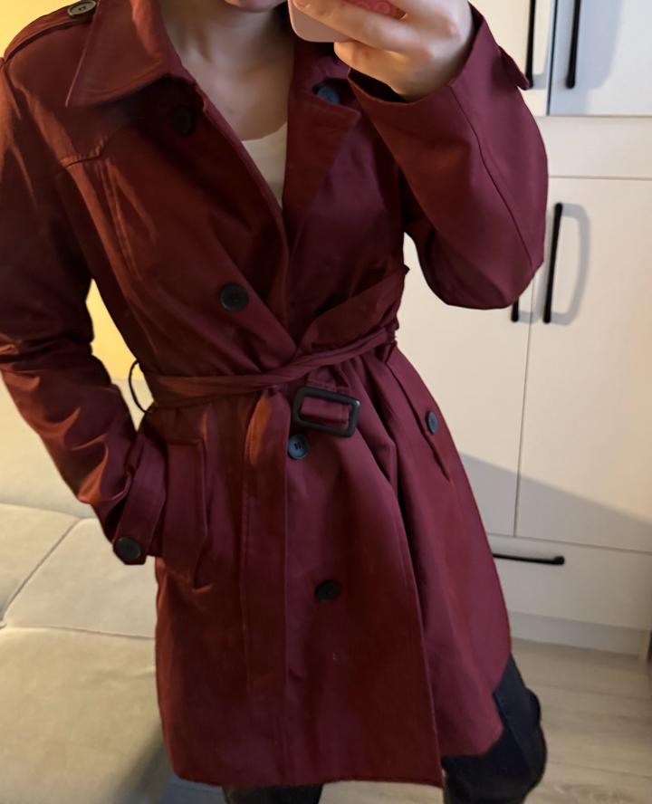 Тренч винный m размер
