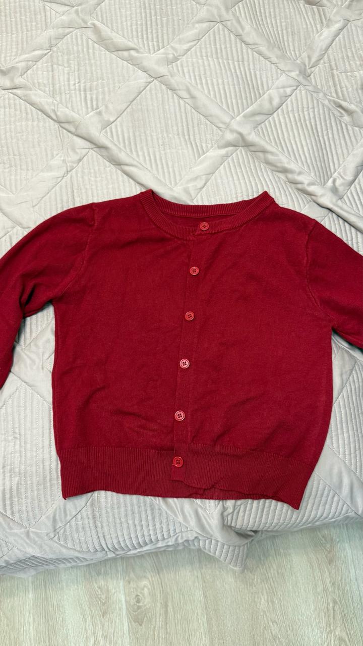 Красный кардиган