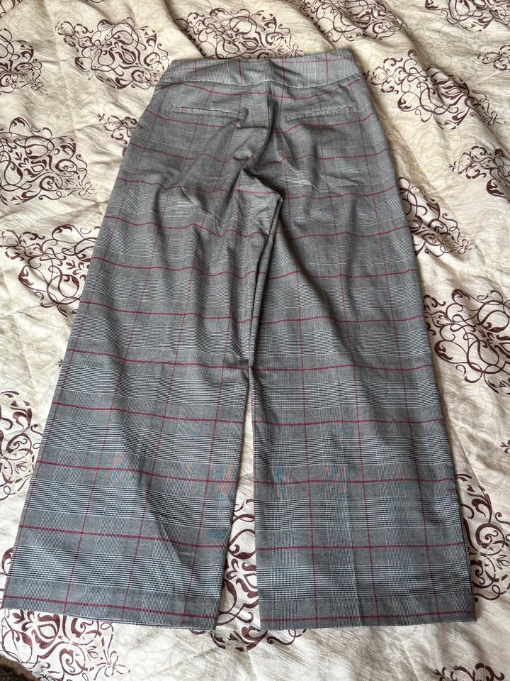 Серые брюки тартан Zara Basic