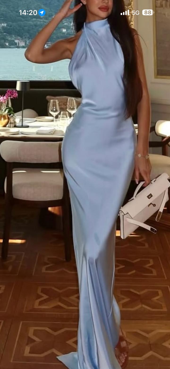 Платье голубое