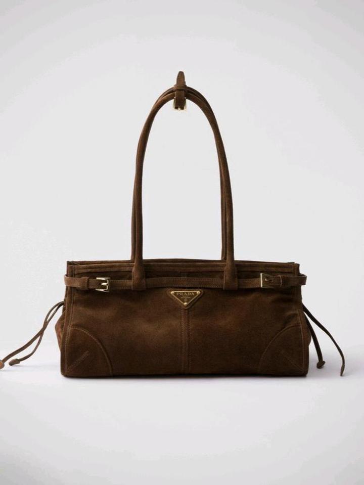 Сумка Prada Bonnie medium suede handbag🍫 натуральная замша