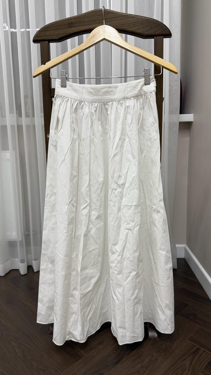 Юбка белая на лето Mango размер XS длина миди