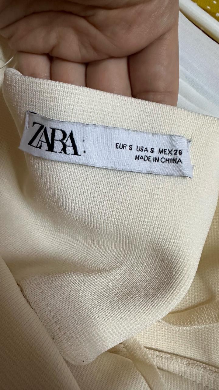 топ Zara с контрастным бантом