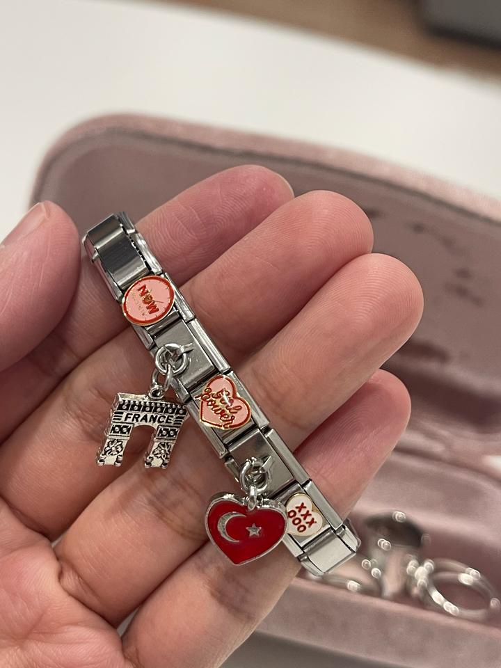 Italian Charm Bracelet + 5 шармов в комплекте