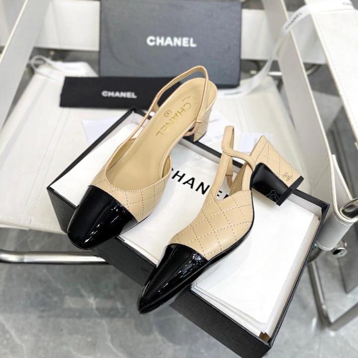 Туфли каблуки Chanel слинбэки