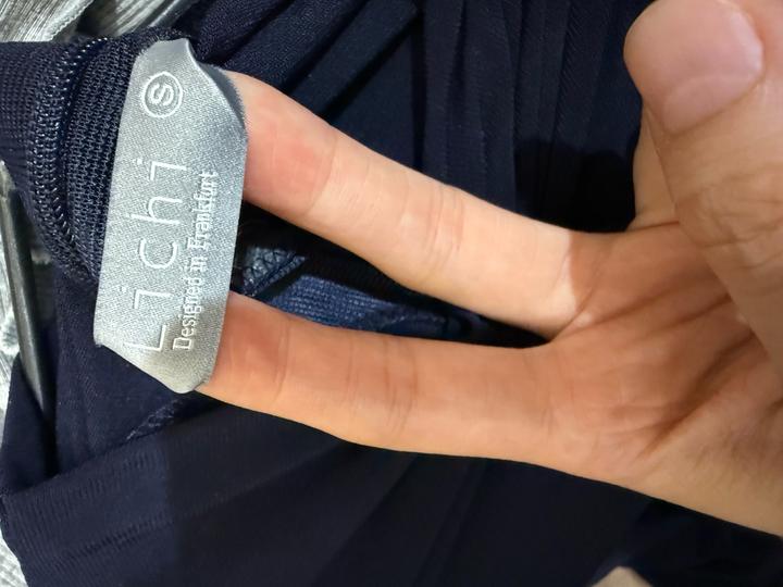 Темное синее платье Lichi