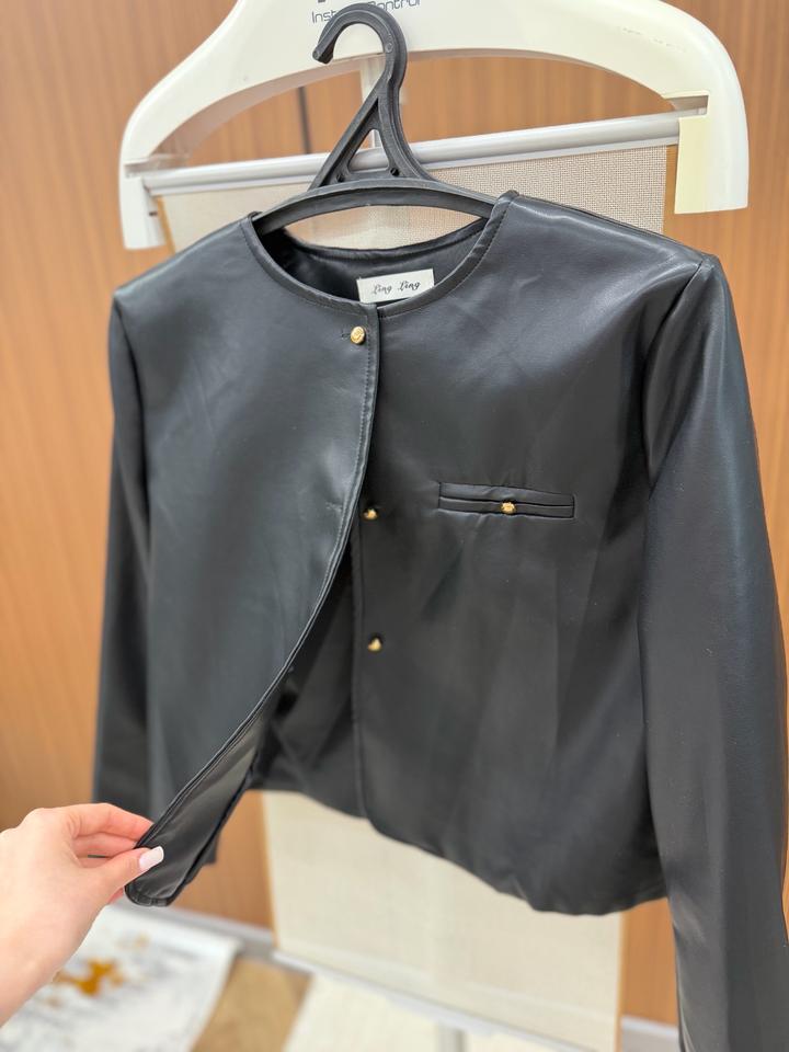 пиджак кожаный