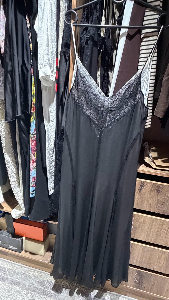 Платье двухслойное с кружевом Zara