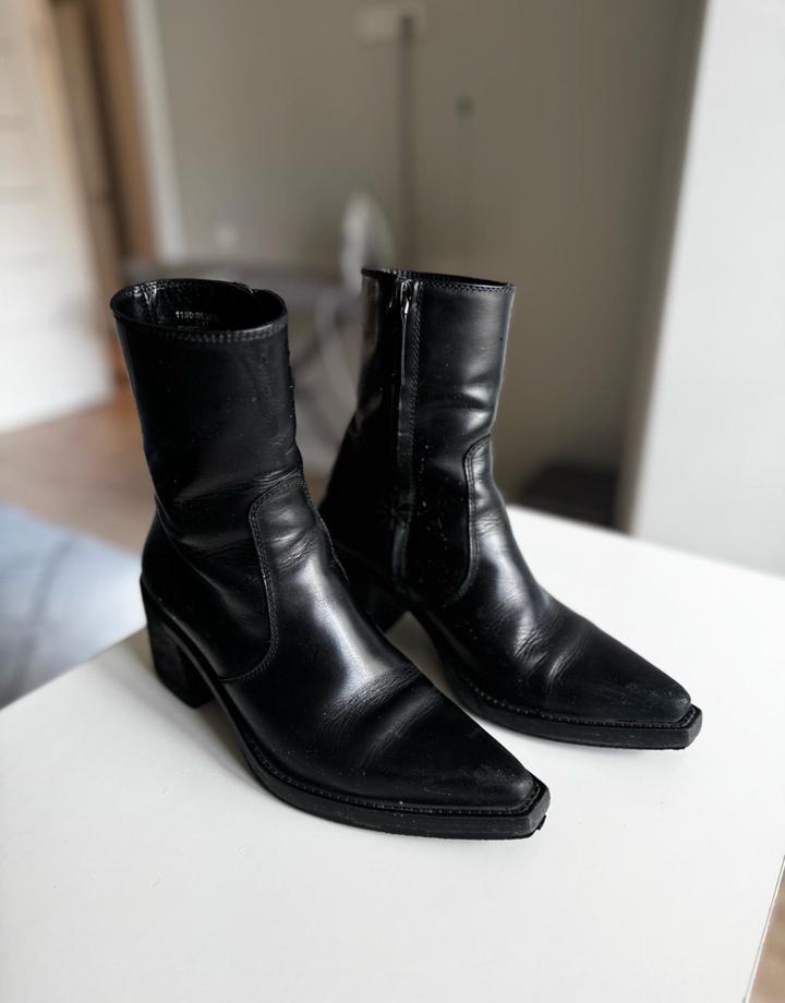 Сапоги Massimo Dutti кожаные