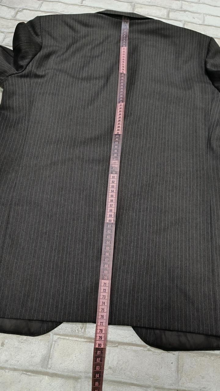 Винтаж Коричневый в клетку мужской пиджак