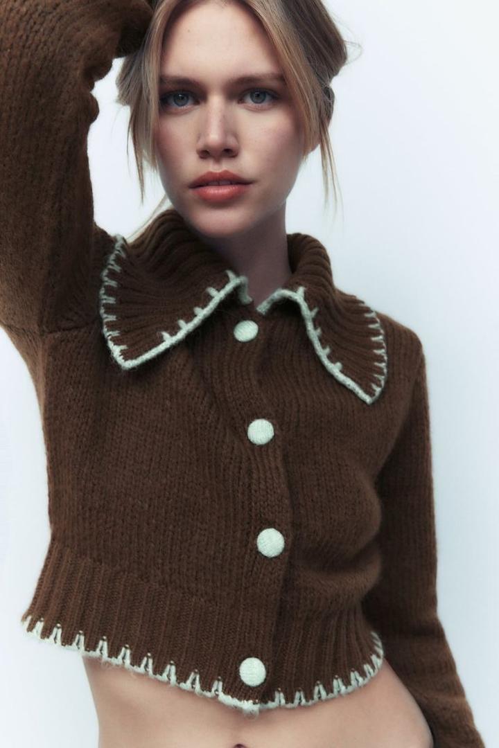 Кардиган Zara с акцентным воротником