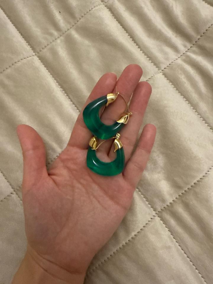 Серьги зеленые