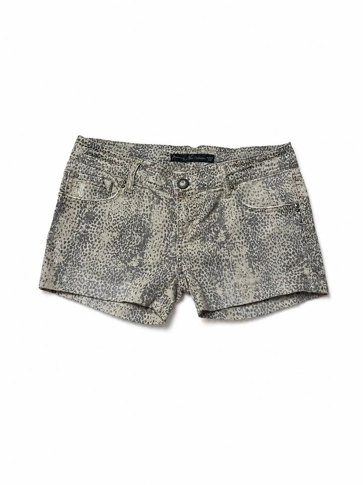 Denim distressed mini shorts