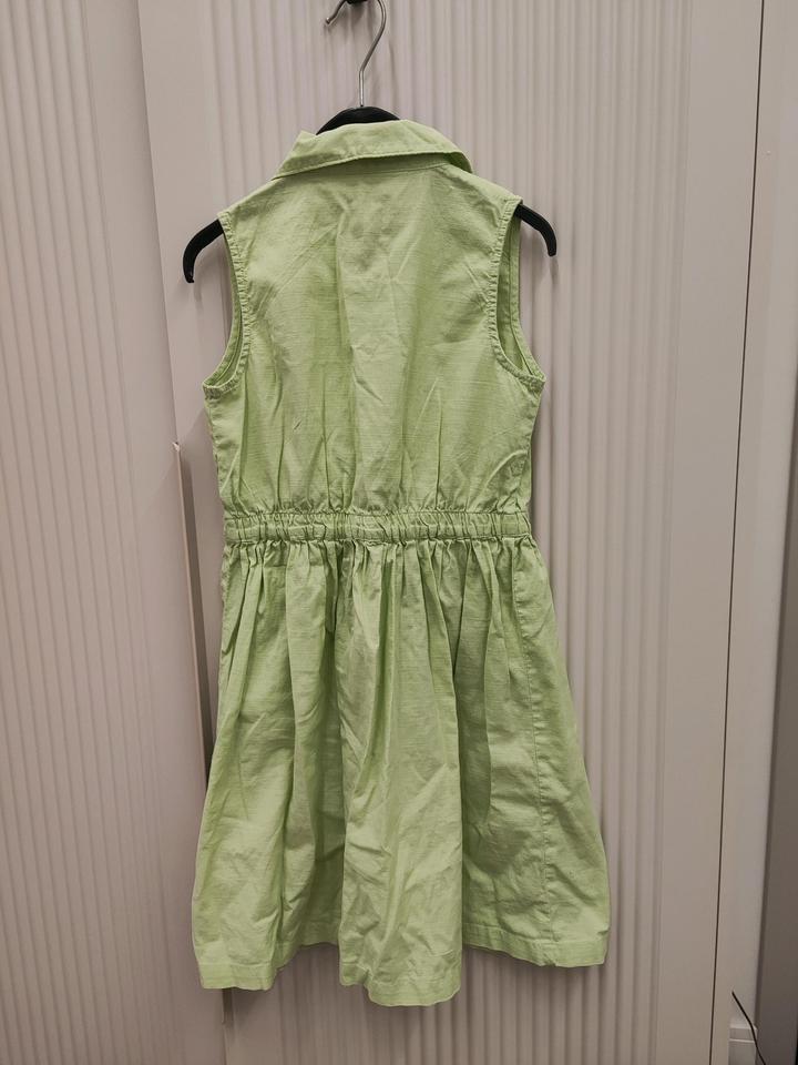 *Платье H&M 128/130 фисташковое рубашка*
