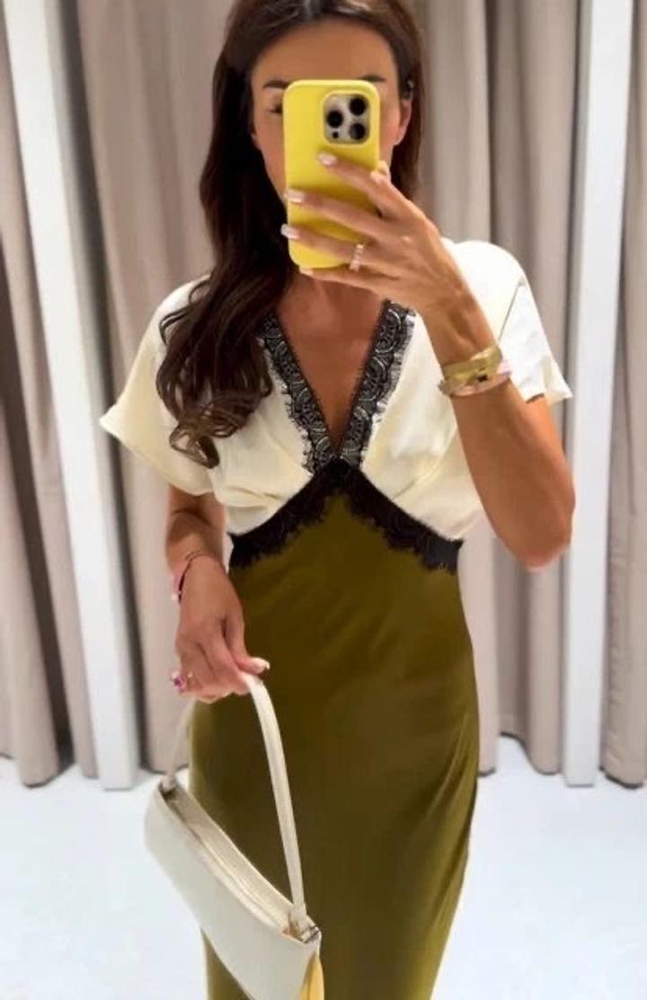 Платье атласное zara