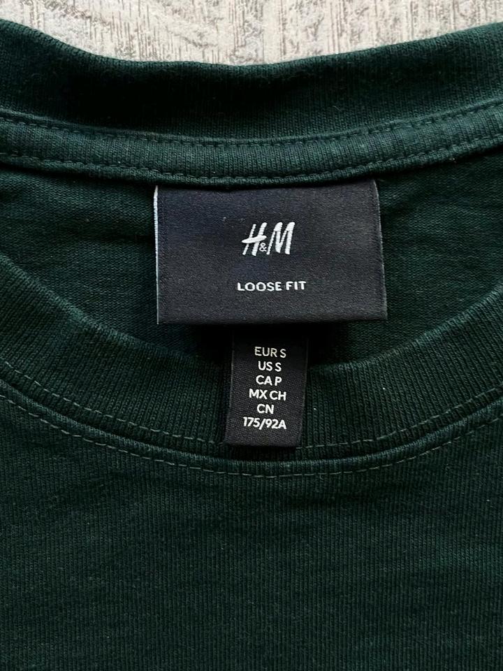 Футболка H&M оригинал зелёная