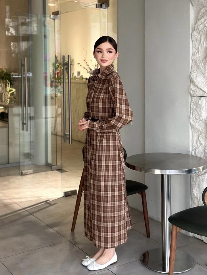 Платье- рубашка клетка