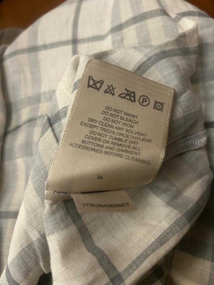 Серо-белое клетчатое Burberry юбка