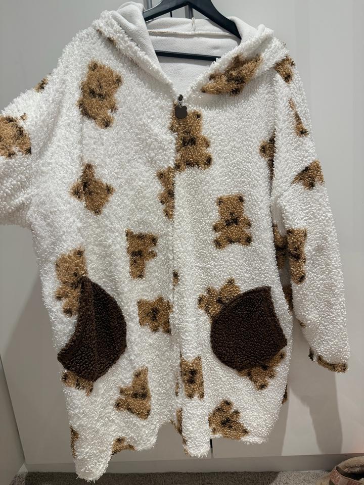 Плюшевая кофта с мишками, oversize L–XL
