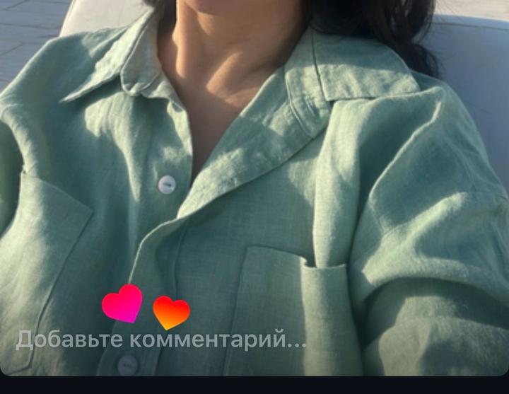 Продам льняной костюм с шортами мятного цвета