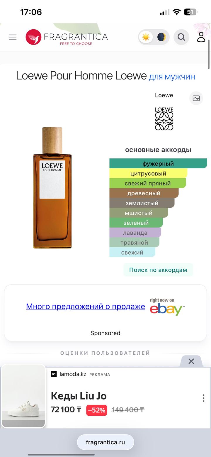 Мужской парфюм Loewe Pour Homme 100 мл