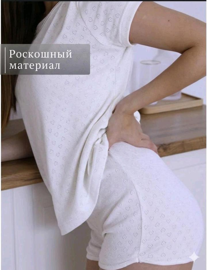 Новинка 😍Стильная пижама двойка из мягкой ткани Рибана ✨Очень приятная к телу
