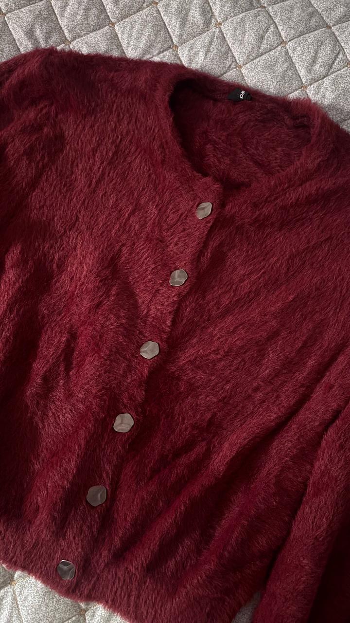 Бордовый кардиган Defacto