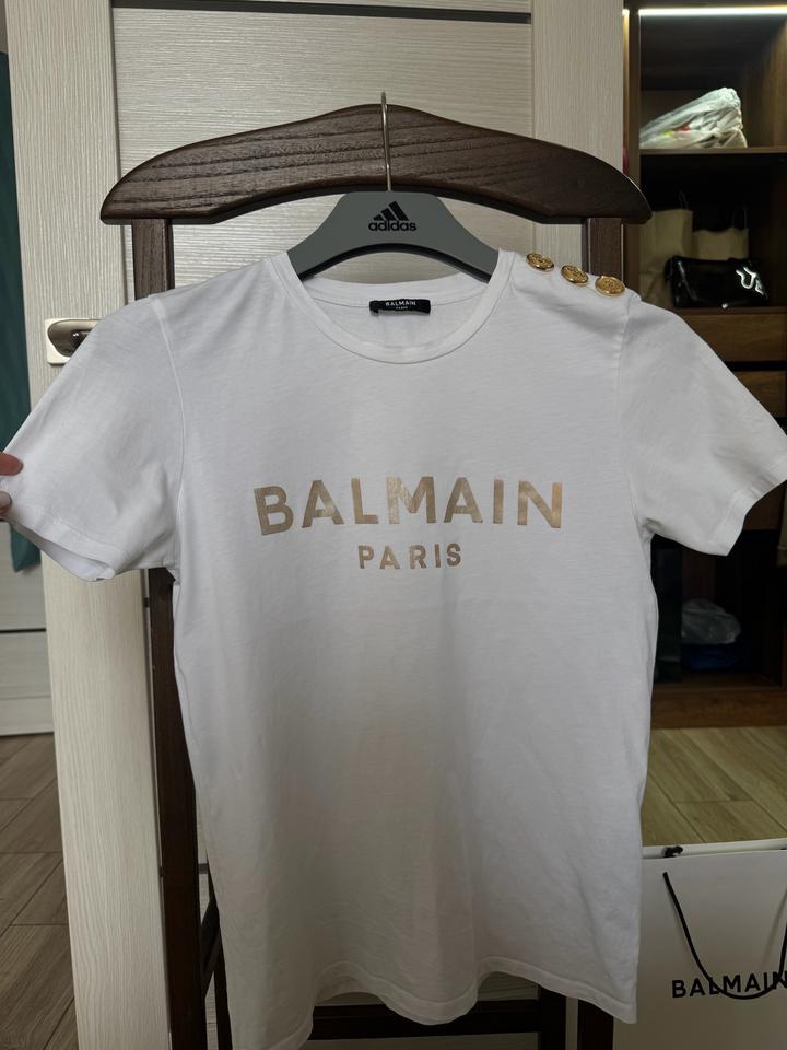 Белая футболка Balmain оригинал, размер XS