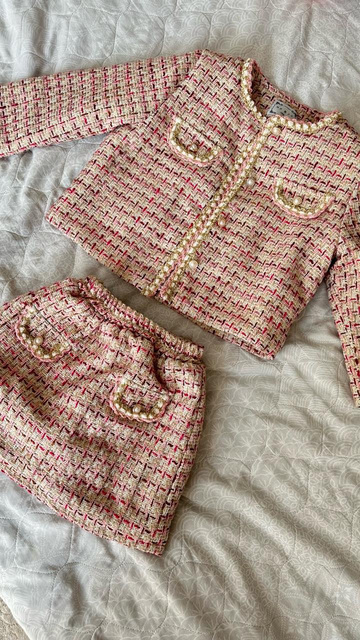 Костюм для девочки (жакет + юбка)