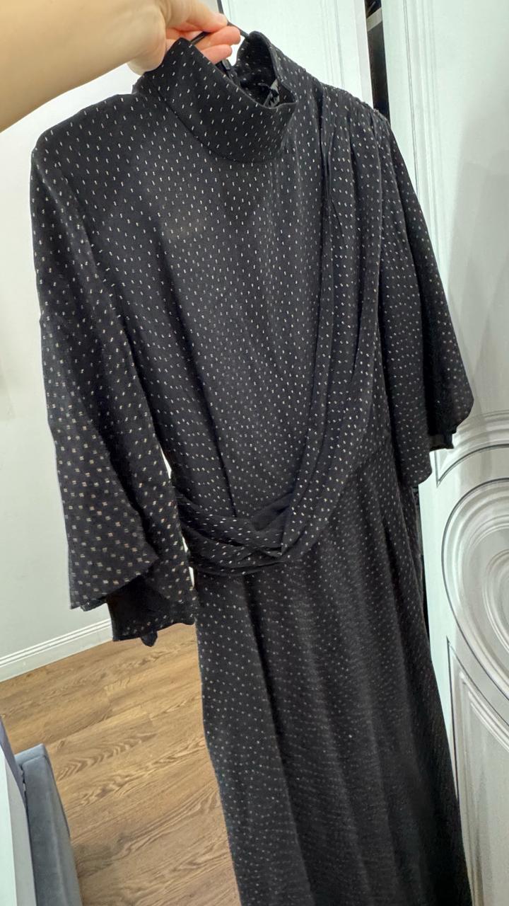 Платье черное в крапинку Kameya