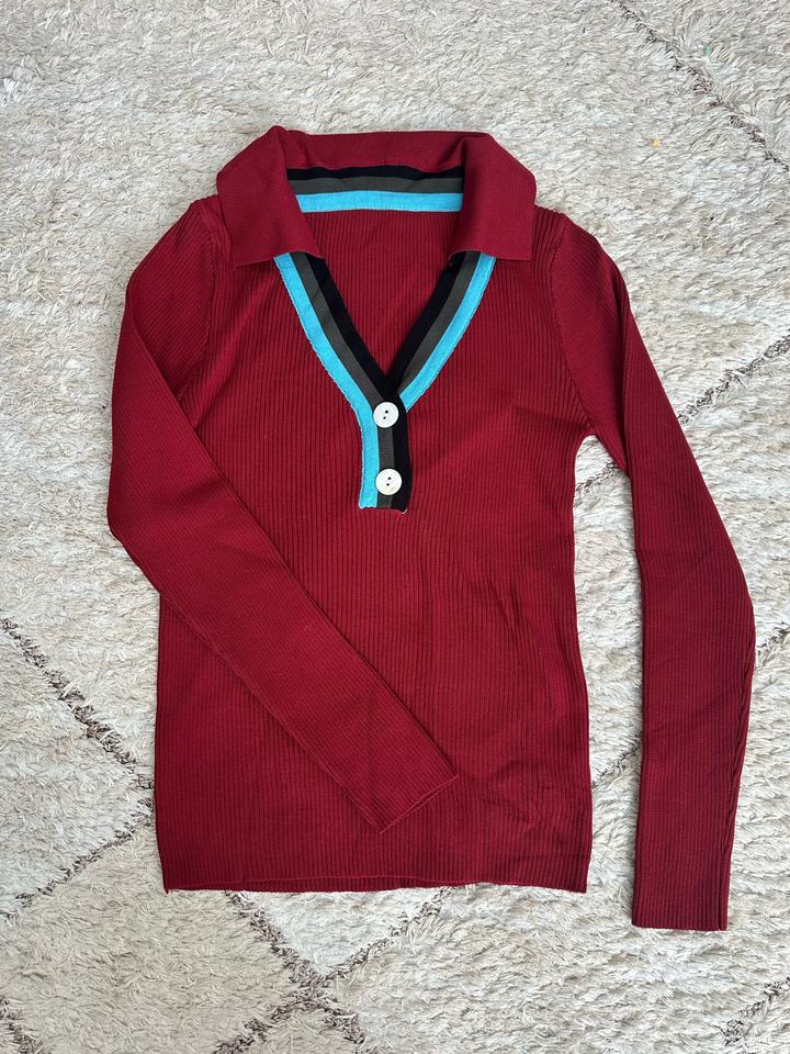 Поло бордовое