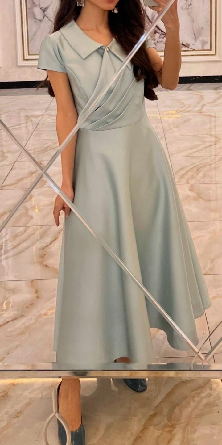 Вечернее платье в цвете Тиффани