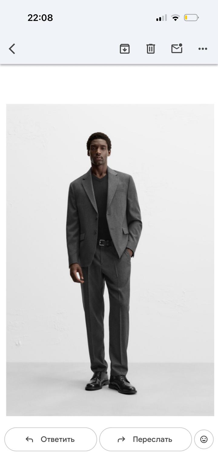 Новый шерстяной пиджак Zara (XL)