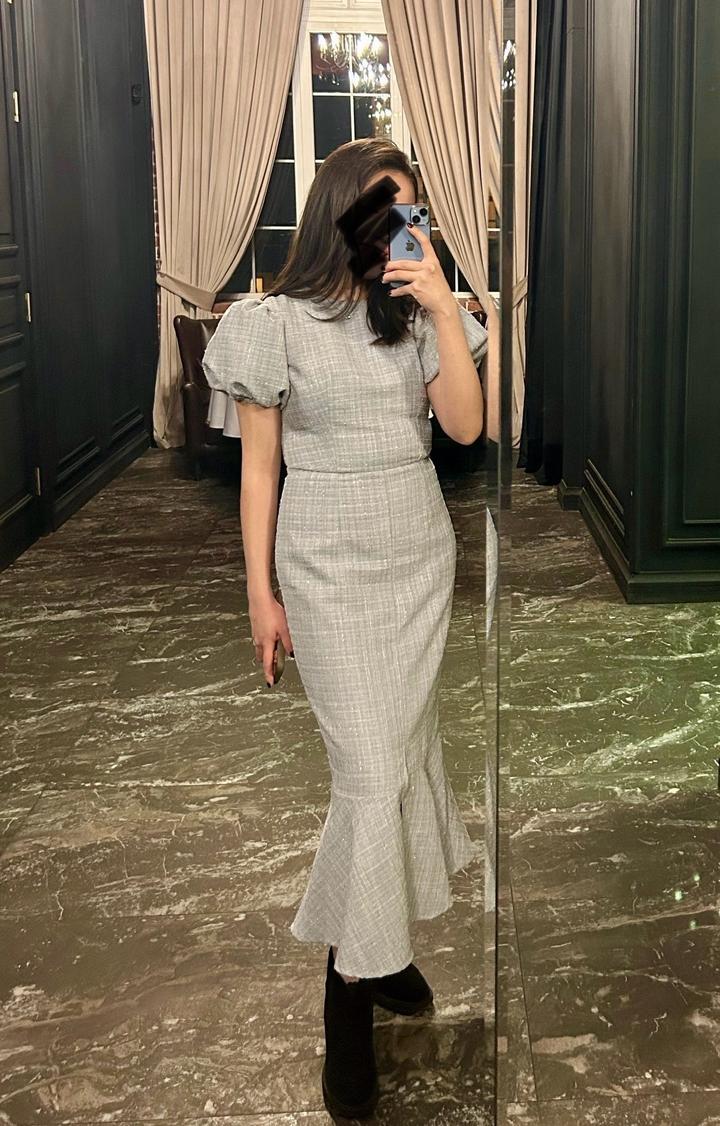 Твидовое платье