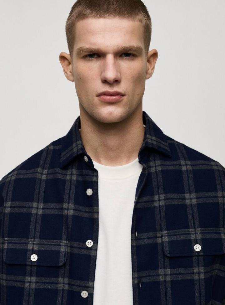 Мужской оверсшерт в клетку | casual | США