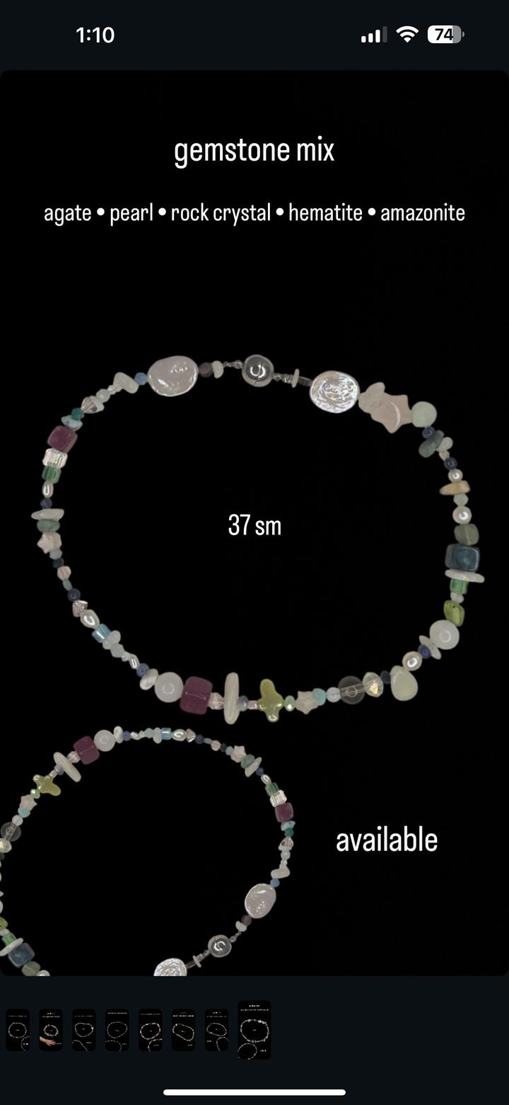 Украшения из натуральных камней на магнитной застежке