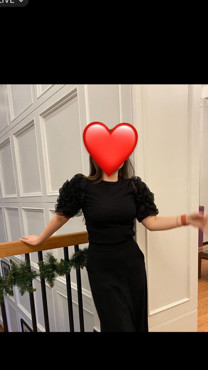 футболка с пышными рукавами