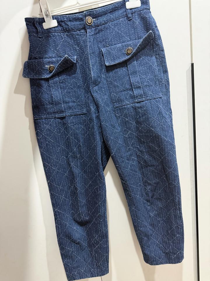 Джинсы укорочение