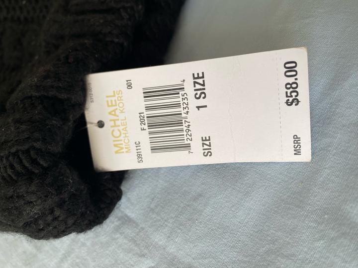 Чёрный вязаный снуд Michael Kors