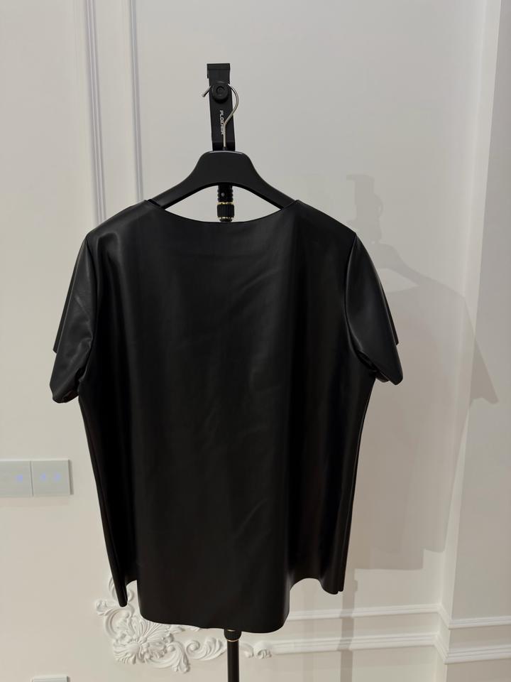 Топ кожаный