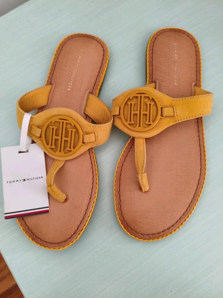 Кожаные шлёпки Tommy Hilfiger