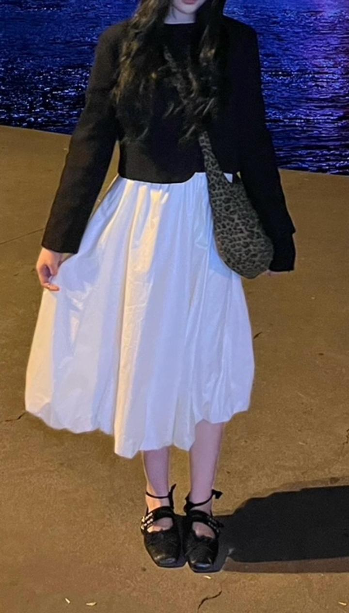 белая миди юбка воздушная