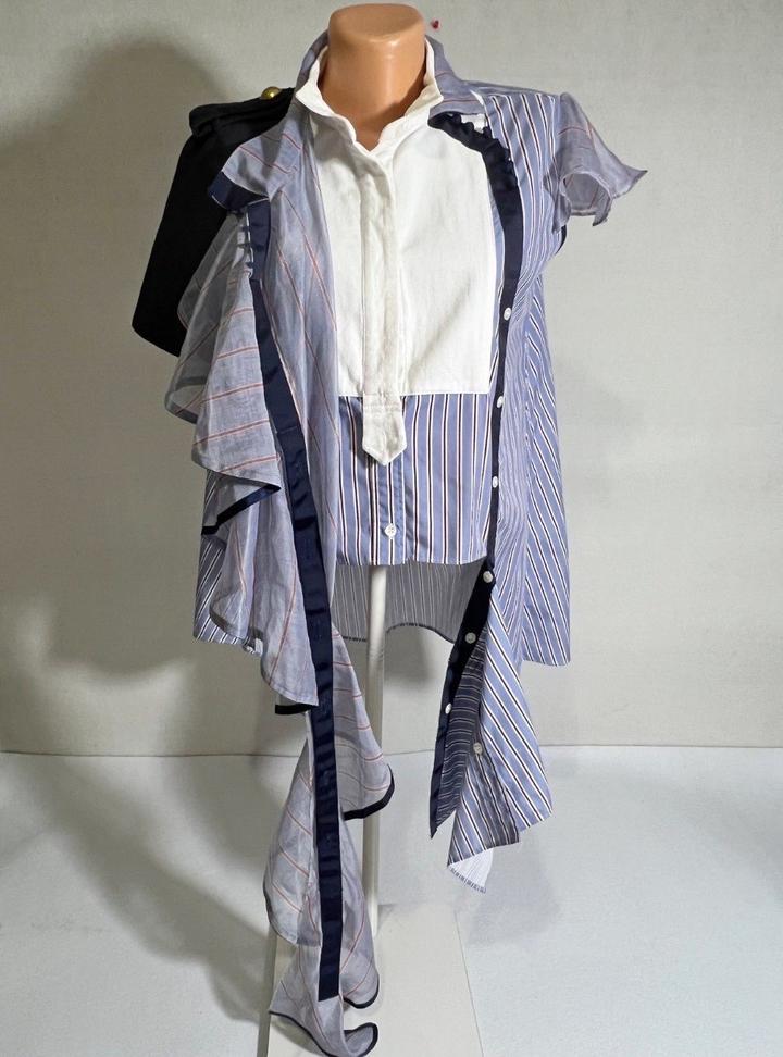 Рубашка топ блуза Sacai M/L 46-48 размер в полоску