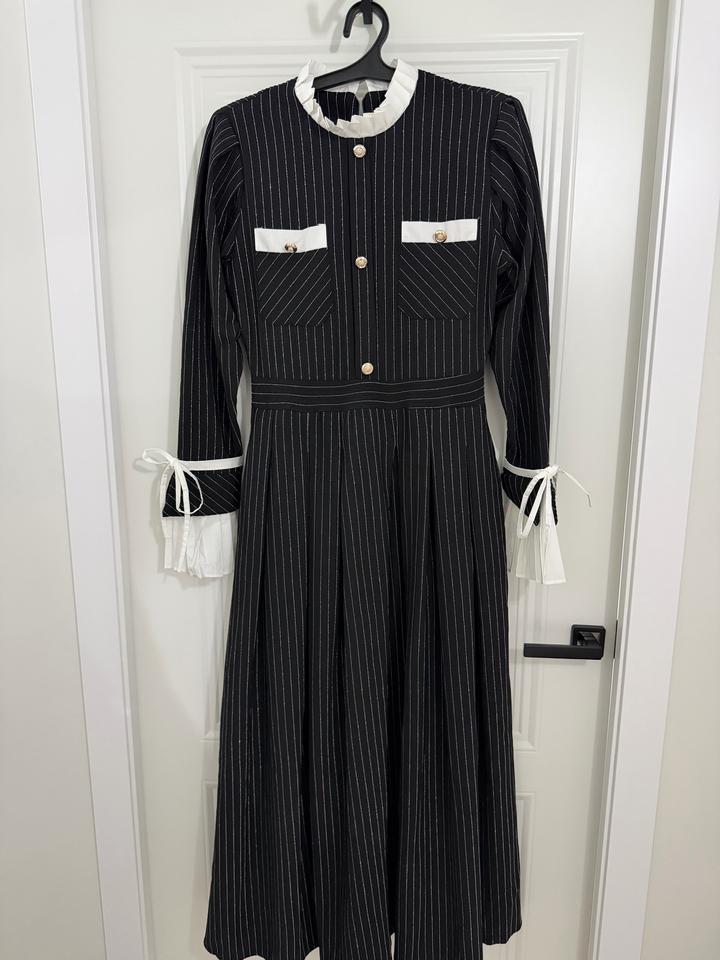 Черное нарядное длинное платье