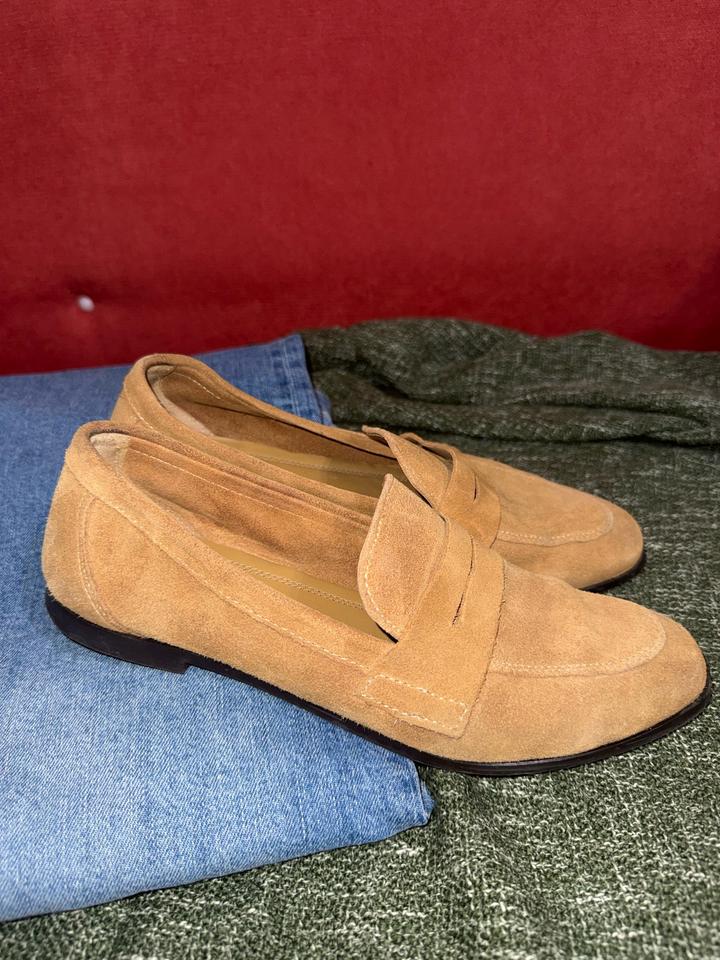 Лоферы из нат замши ZARA 38