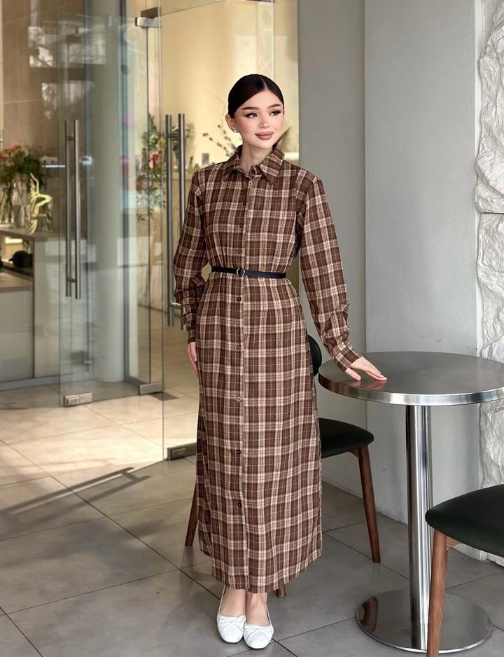 Платье- рубашка клетка