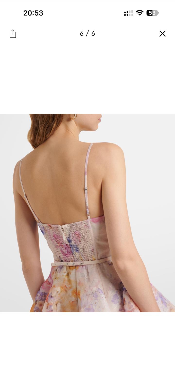 Zimmermann Crush платье из льна и шелка