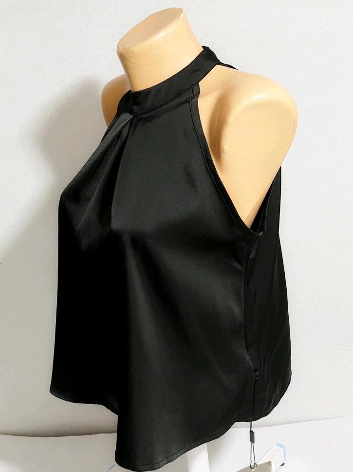 Новый топ атласный сатиновый блуза р 44 - 46 вечерний офисный нарядный