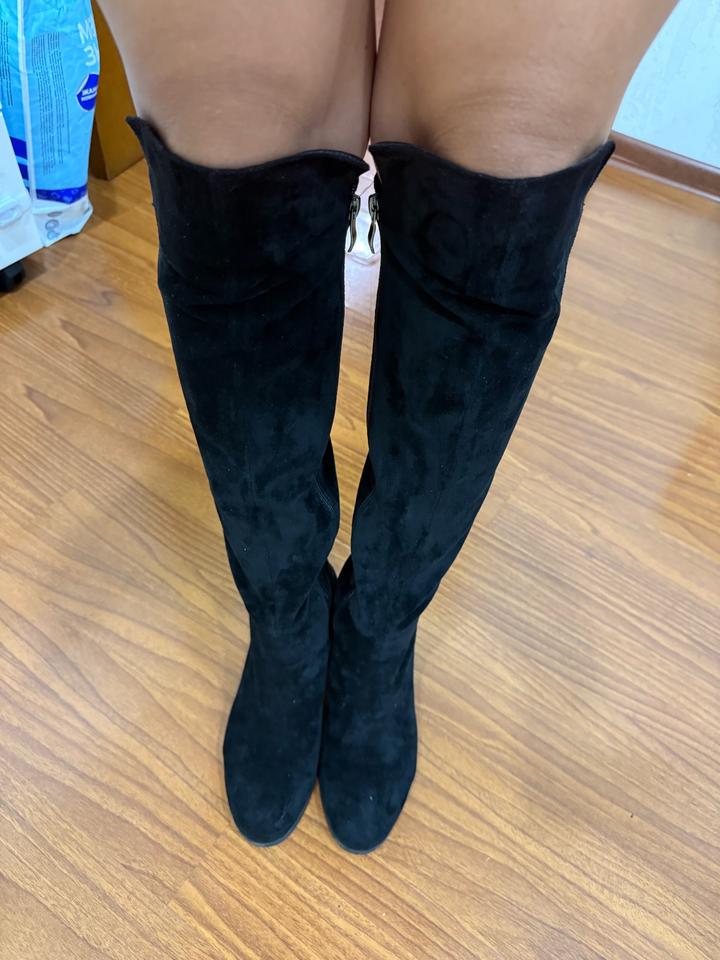 Замшевые сапоги