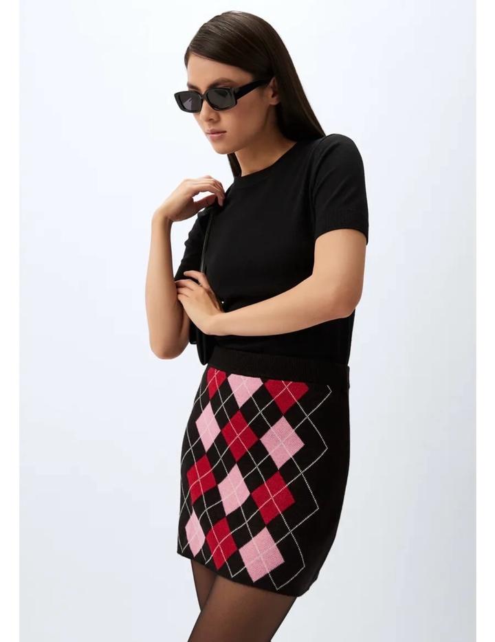 Жаккардовая юбка в клетку